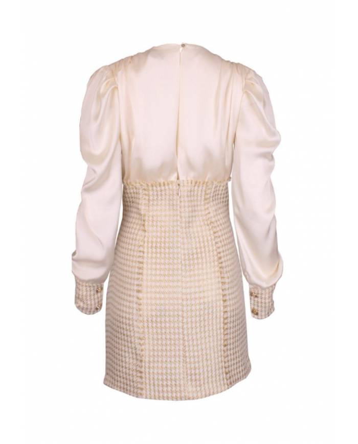 VESTIDO SAHOCO SEDA CUADROS