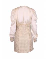 VESTIDO SAHOCO SEDA CUADROS
