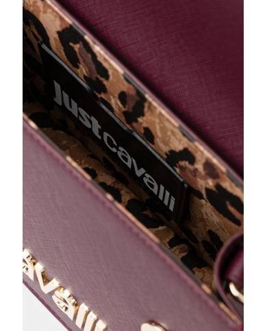 Bandolera Just Cavalli saffiano metal lettering