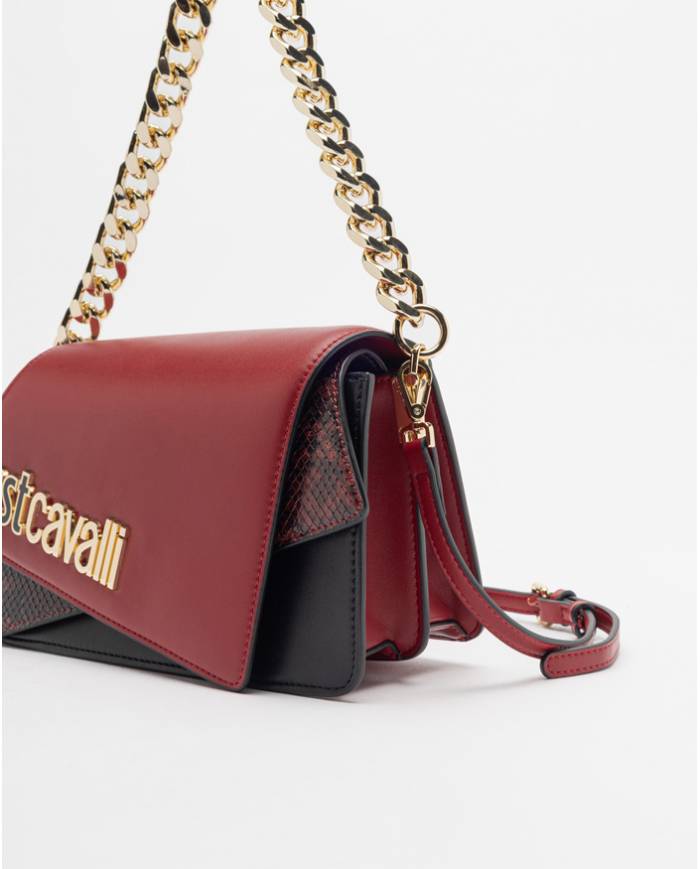 Bandolera Just Cavalli metal lettering python mix