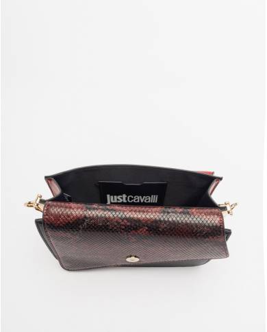 Bandolera Just Cavalli metal lettering python mix