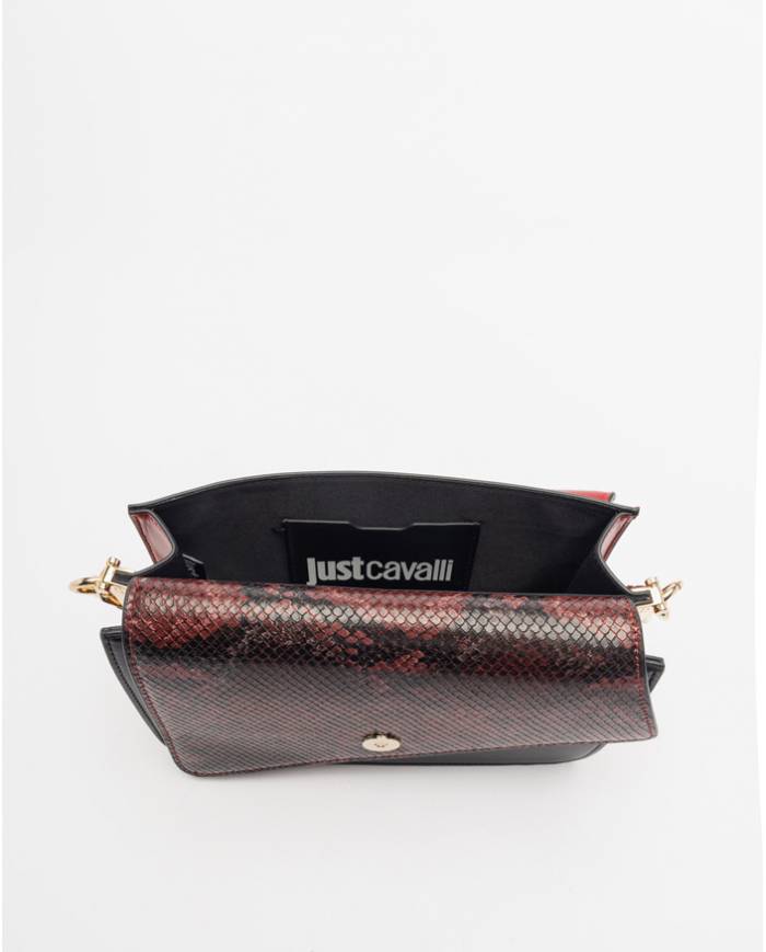 Bandolera Just Cavalli metal lettering python mix