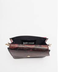 Bandolera Just Cavalli metal lettering python mix