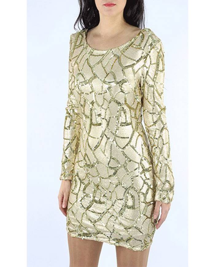VESTIDO LENTEJUELAS DIBUJO BRI