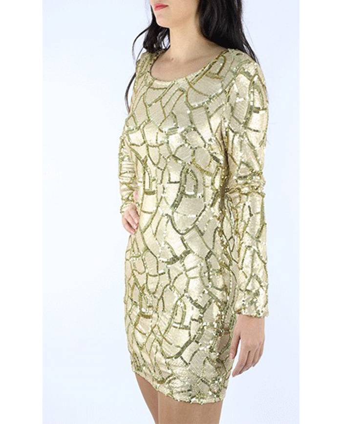 VESTIDO LENTEJUELAS DIBUJO BRI
