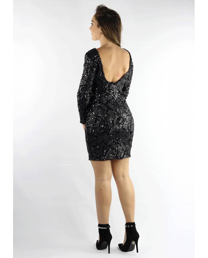 VESTIDO LENTEJUELAS DIBUJO BRI