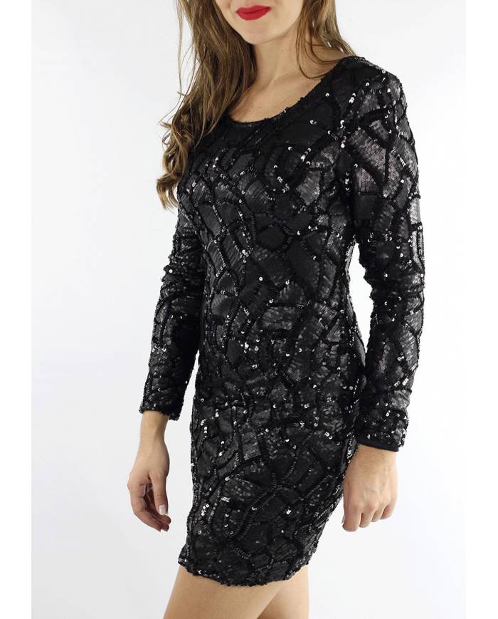 VESTIDO LENTEJUELAS DIBUJO BRI