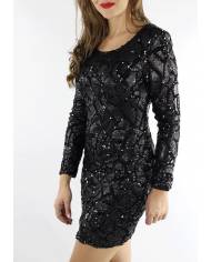 VESTIDO LENTEJUELAS DIBUJO BRI