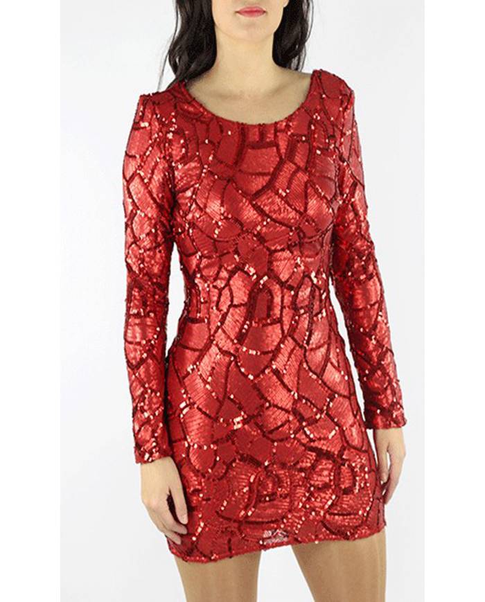 VESTIDO LENTEJUELAS DIBUJO BRI
