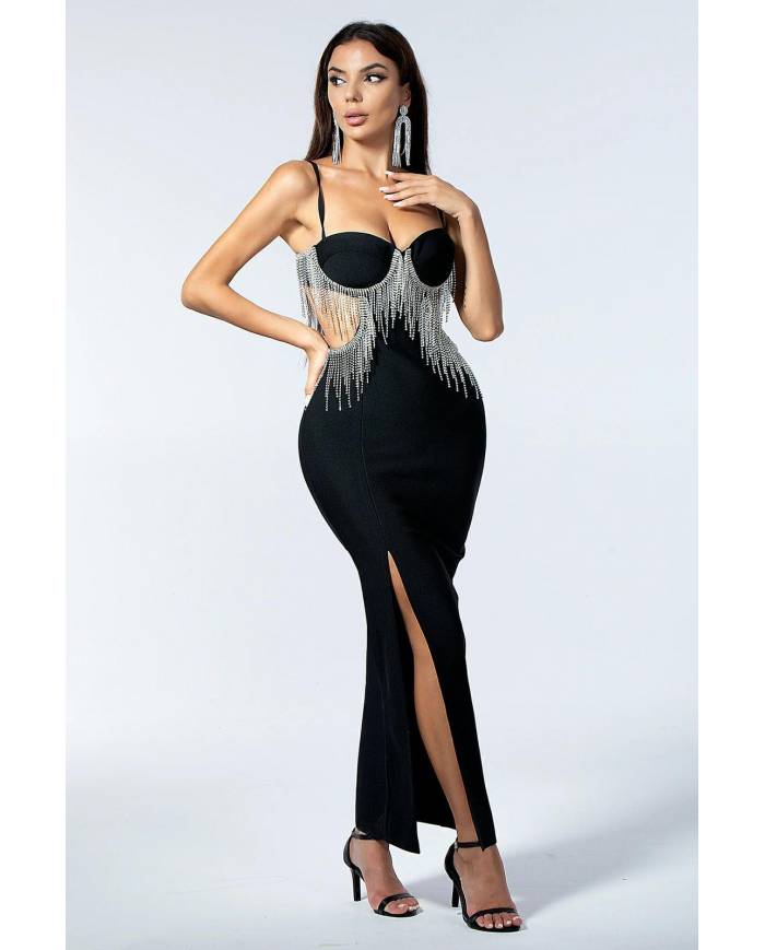 VESTIDO GLAM DIAMOND PENDANTS