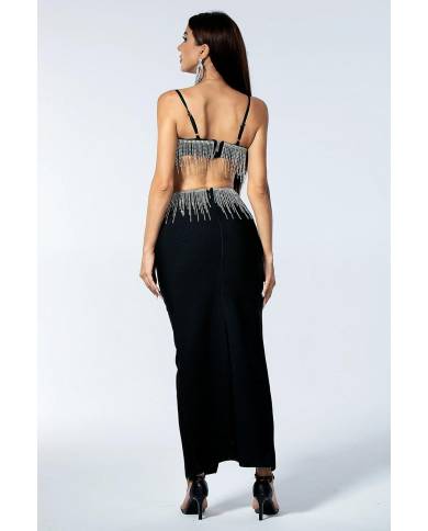 VESTIDO GLAM DIAMOND PENDANTS