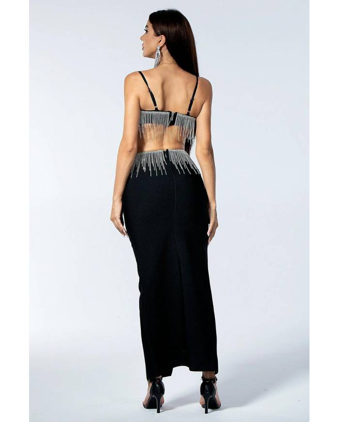 VESTIDO GLAM DIAMOND PENDANTS