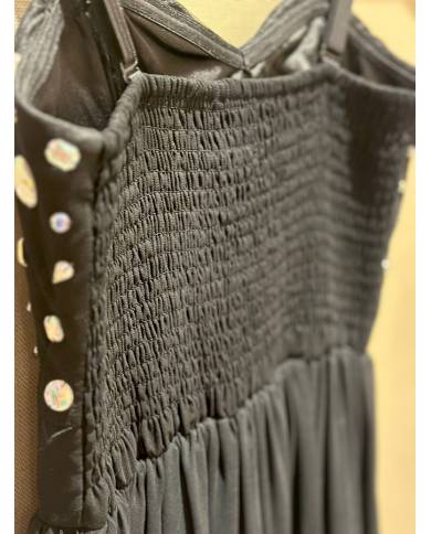 VESTIDO LARGO DIAMANTES PECHO