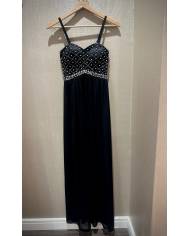 VESTIDO LARGO TOP PERLAS