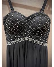 VESTIDO LARGO TOP PERLAS