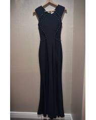 VESTIDO LARGO ENCAJE DIAMANTE
