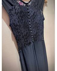 VESTIDO LARGO ENCAJE DIAMANTE