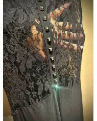 VESTIDO LARGO ENCAJE DIAMANTE