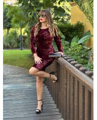 VESTIDO LENTEJUELAS BRILLO M/L