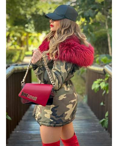 PARKA CAMUFLAJE PELO LARGO
