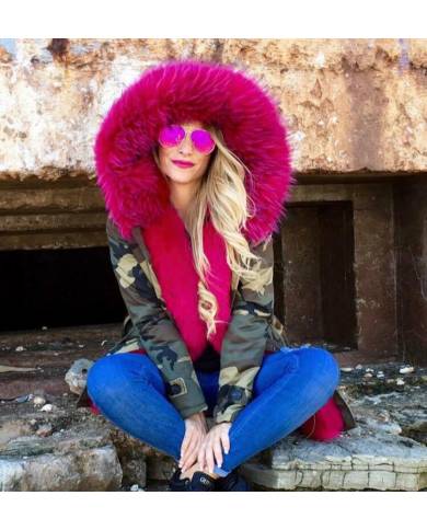 PARKA CAMUFLAJE PELO LARGO