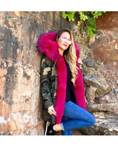 PARKA CAMUFLAJE PELO LARGO