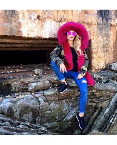 PARKA CAMUFLAJE PELO LARGO
