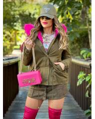 PARKA CAPUCHA PELO LARGA