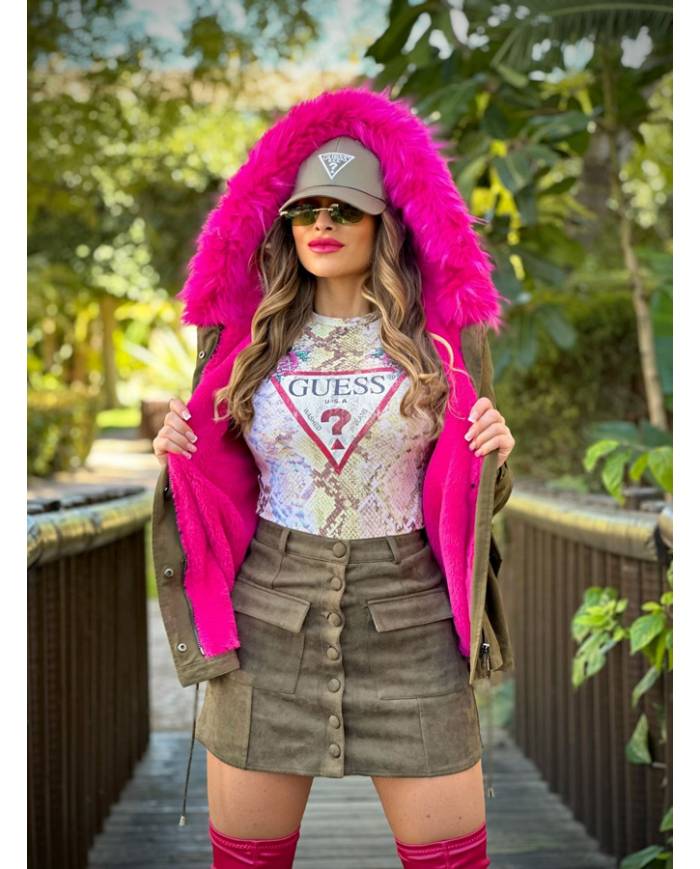 PARKA CAPUCHA PELO LARGA