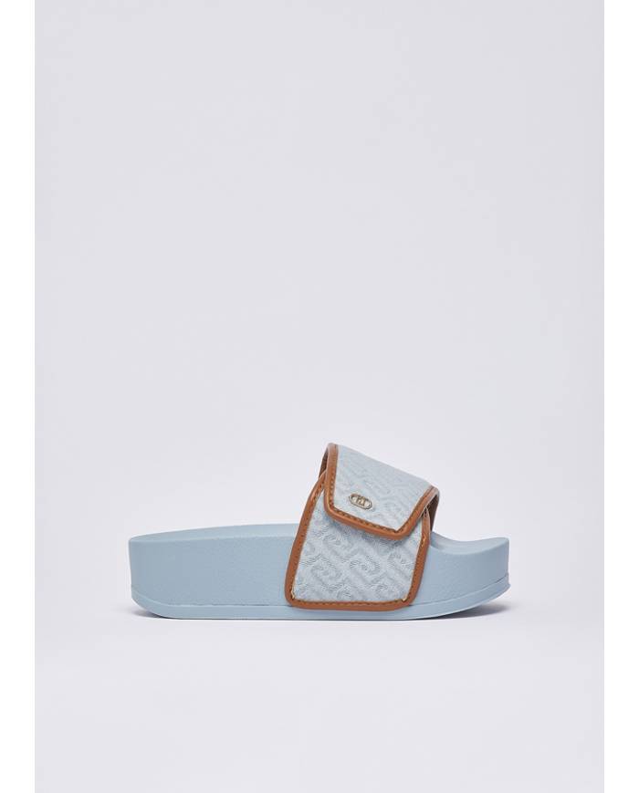 Chancla Liujo Monogram denim