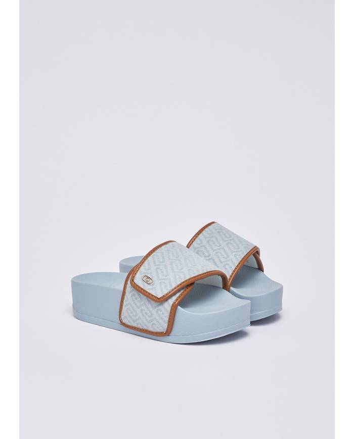 Chancla Liujo Monogram denim