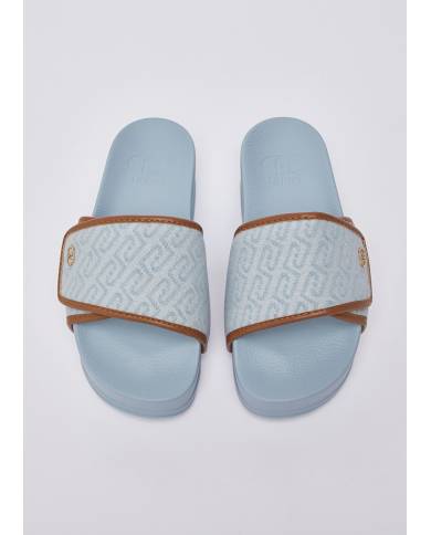 Chancla Liujo Monogram denim