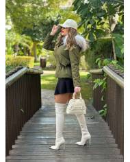 PARKA CAPUCHA PELO CORTA