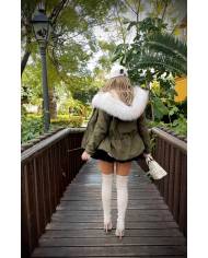 PARKA CAPUCHA PELO CORTA