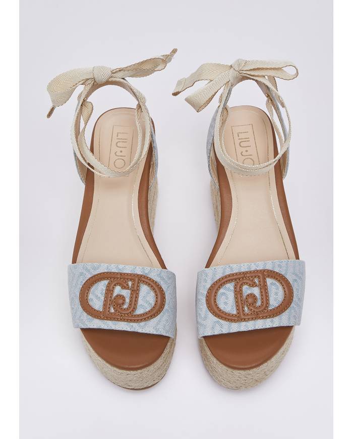 Cuña Liujo Monogram Denim