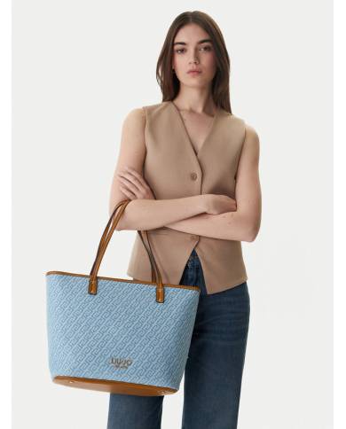 Bolso Liujo Evrim logo denim shopping