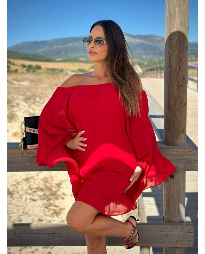 VESTIDO CAPA VOLANTE
