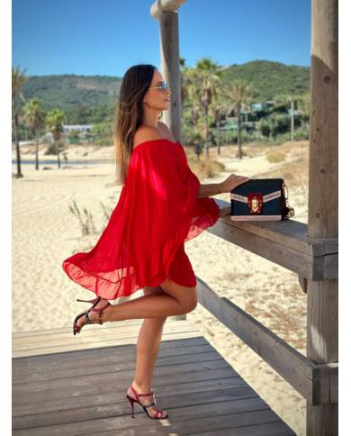 VESTIDO CAPA VOLANTE